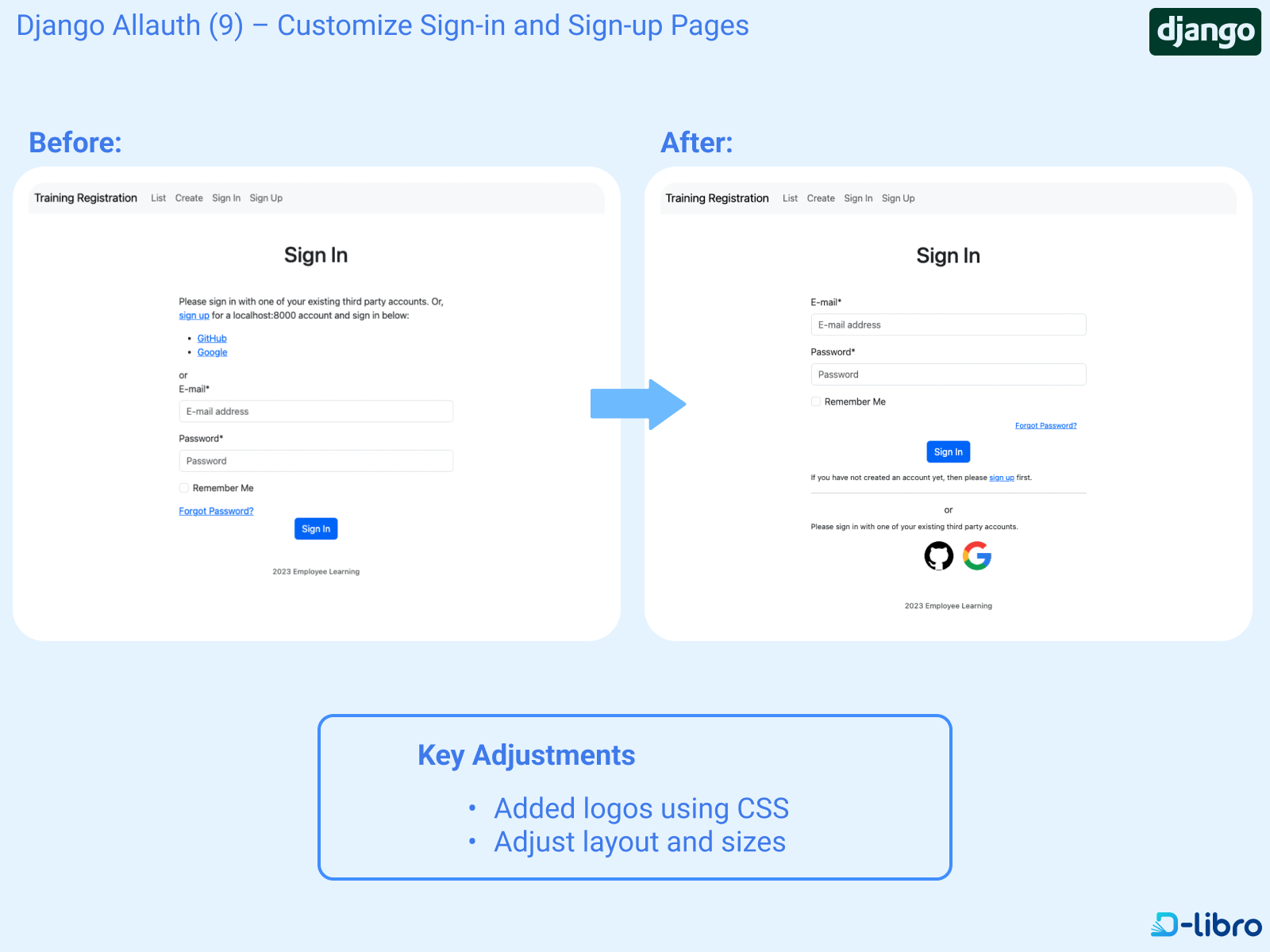 Django Allauth (9) – Customize Sign-in and Sign-up Pages logo